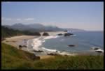 Canon Beach seen from Ecola Point (25kb)